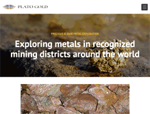 Tablet Screenshot of platogold.com